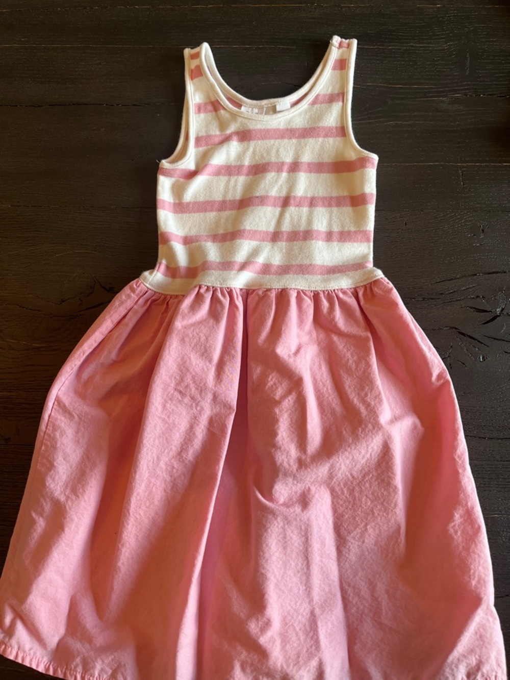 Girls' Pink Stripe Tank Top Dress